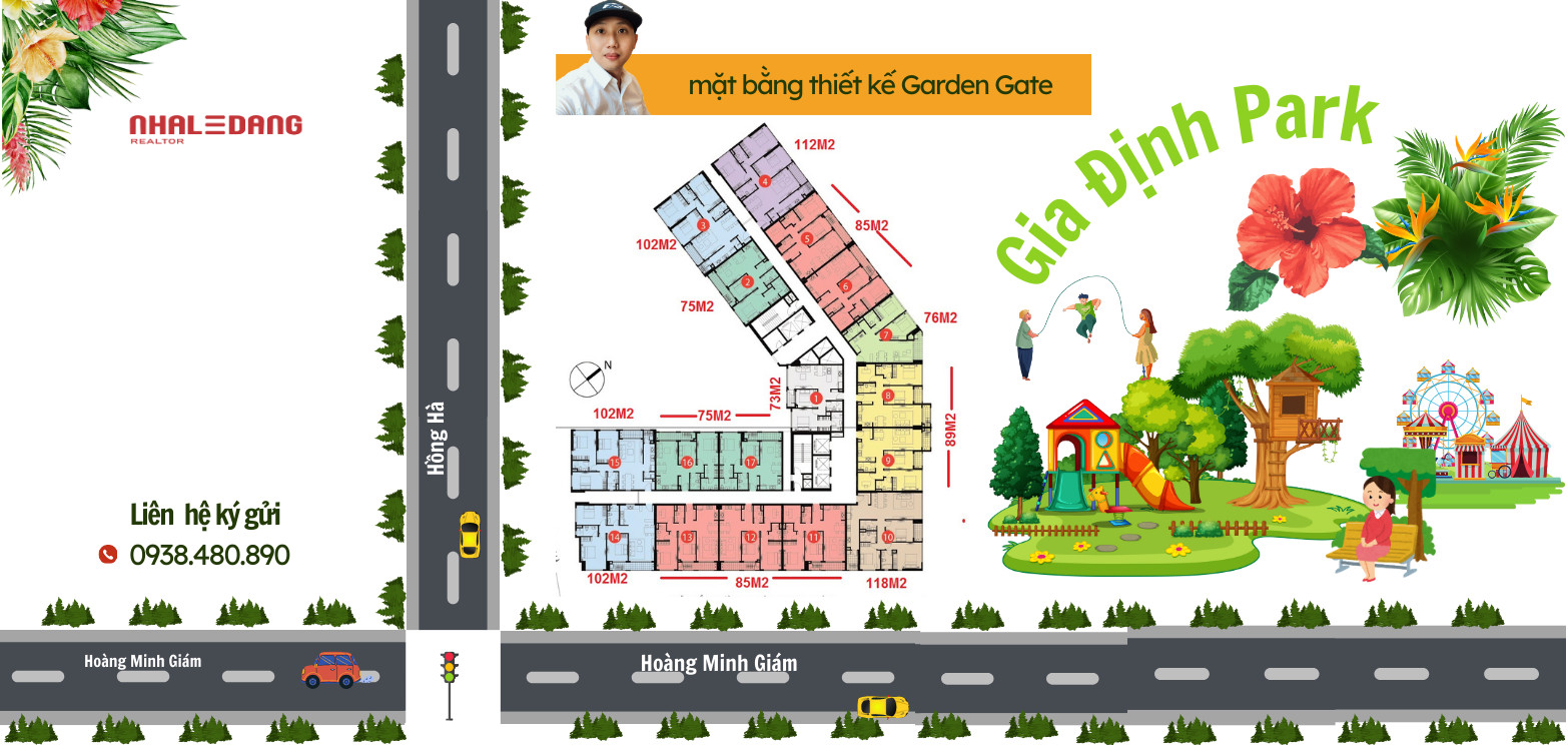 mặt bằng thiết kế căn hộ garden gate